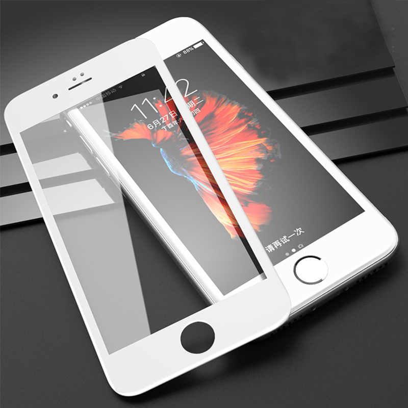 High definition 5D round edge full tempered glass screen protector for iphone 6/7/8