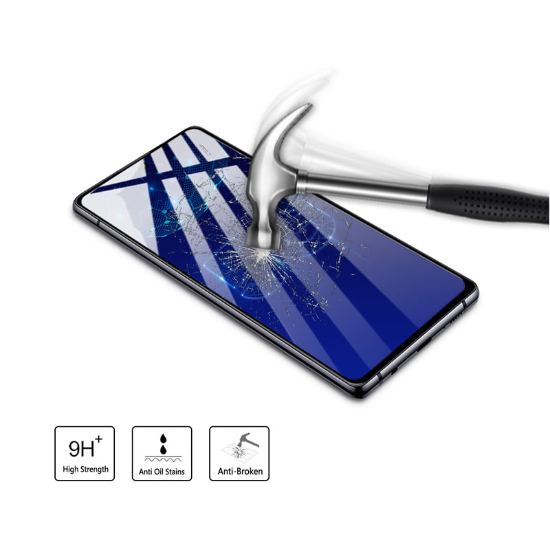 Silk printing cold curved edge 3d full glue tempered glass screen