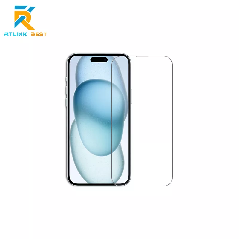 Anti-shock clear tempered glass screen protector for iPhone 15 pro max 15 plus