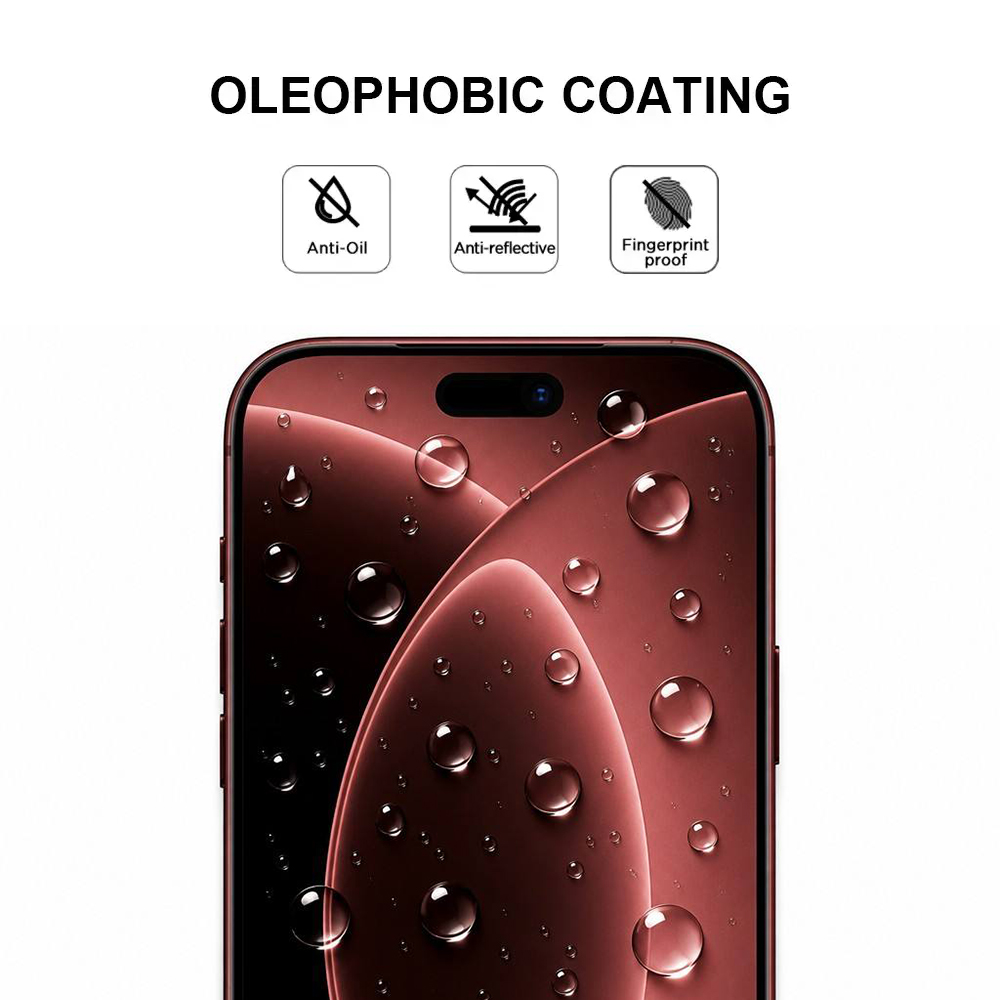 Premium Tempered Glass Screen Protector for iPhone 18, 9H Hardness Anti-Scratch HD Clear Oleophobic Coating Anti-Fingerprint Screen Film