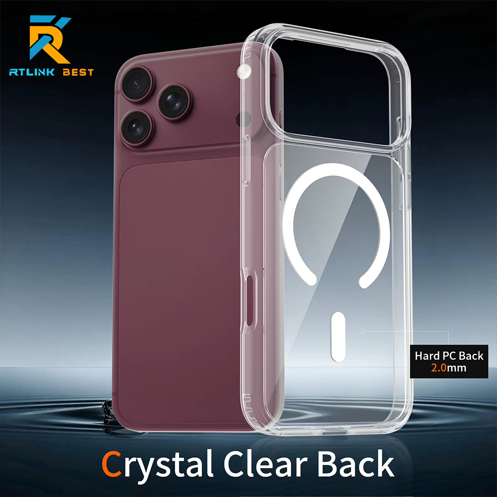Strong Magnetic Clear Shockproof Phone Case Anti‑Fingerprint Cover for iPhone 18 Pro Max